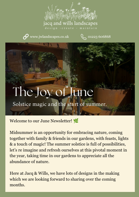 June Newsletter JWL April